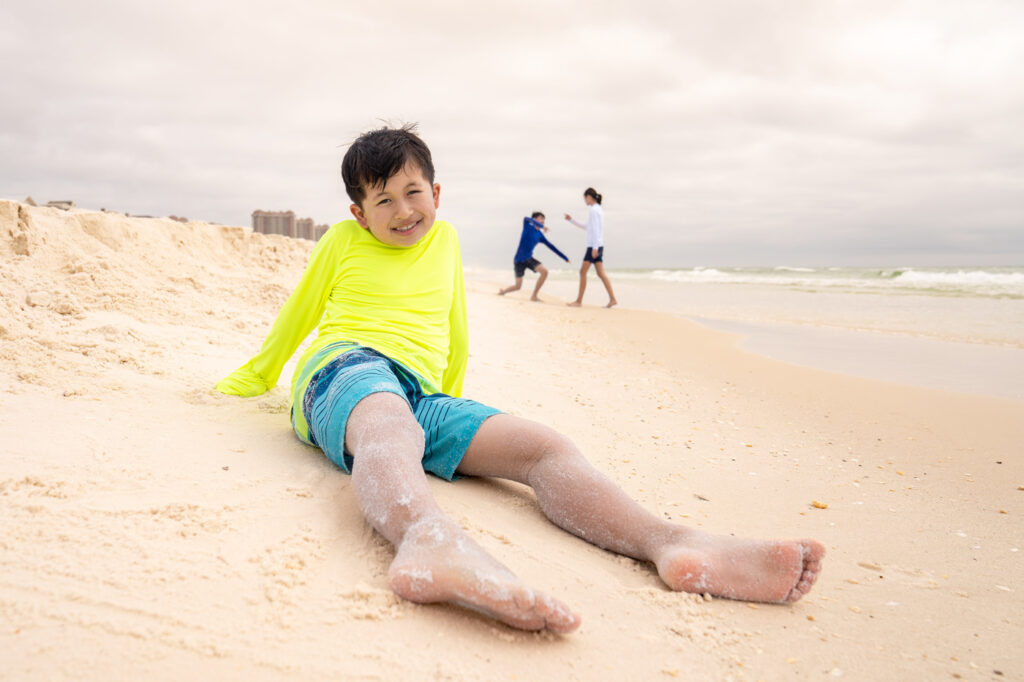 young boy on beach