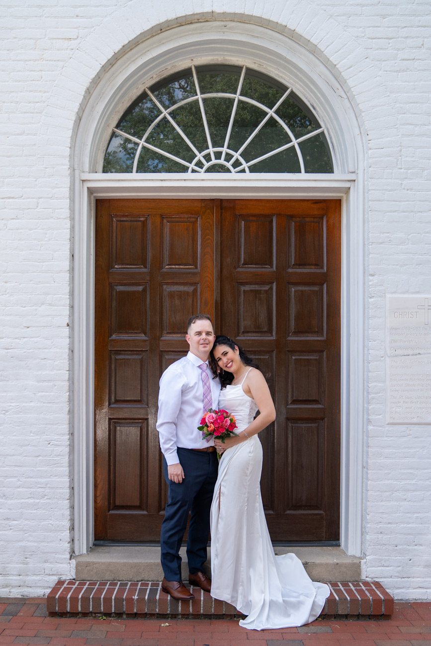 bride-and-groom-portrait-in-front-of-church