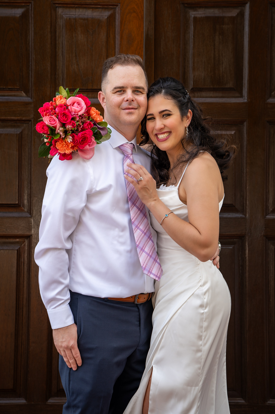 bride-and-groom-portait-at-church-doors